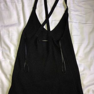 Size medium black knitted top